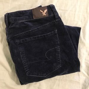 American Eagle navy cuordory jeggings